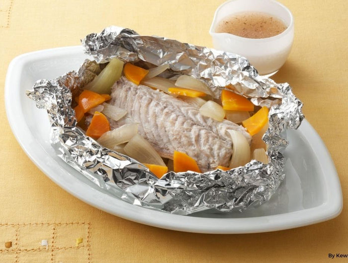 <h1>Foliestegt makrel og løg med italiensk dressing</h1>
