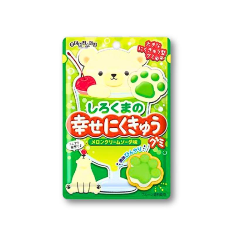 Senjaku Happy Polar Bear Gummy Candy - Melon Cream Soda
