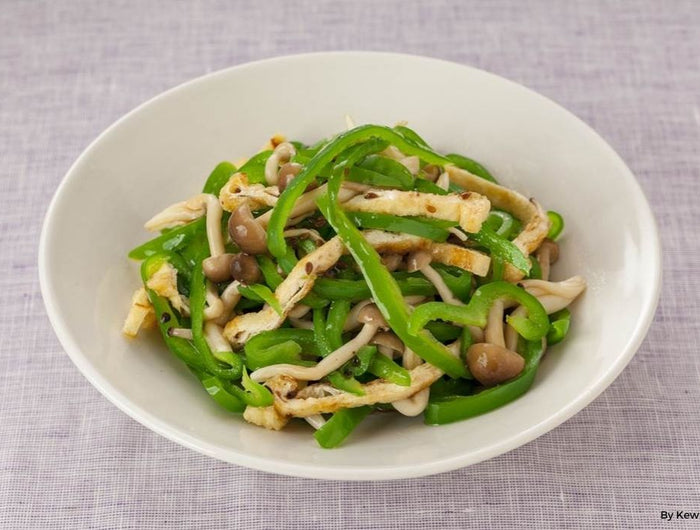 <h1>Pimento, Cogumelo e Salada de Tofu Frito</h1>