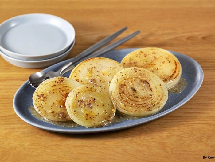 <h1>Coarse Mustard Marinated Onion Rings with Kewpie Italian Dressing</h1>