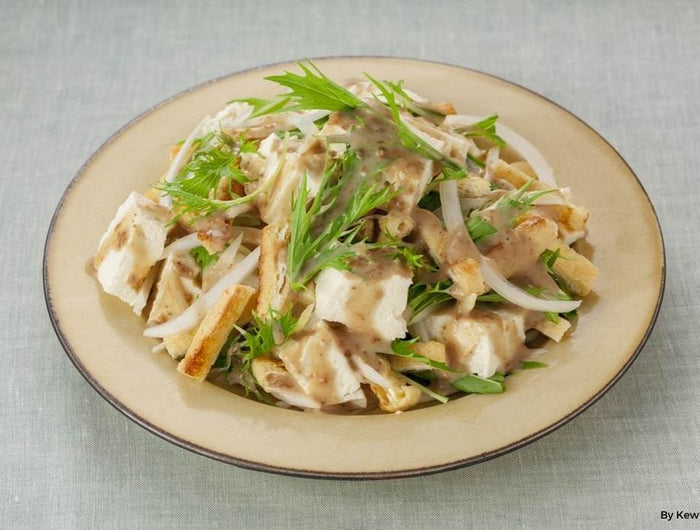 <h1>Salada de Mizuna e Tofu com Molho de Sésamo e Yuzu</h1>