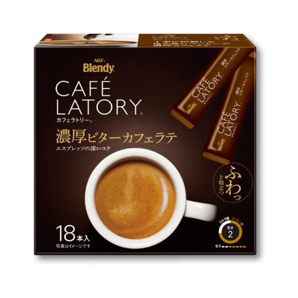 AGF Blendy Cafe Latory Stick Bitter Cafe Latte (Instant coffee) 18 Pieces
