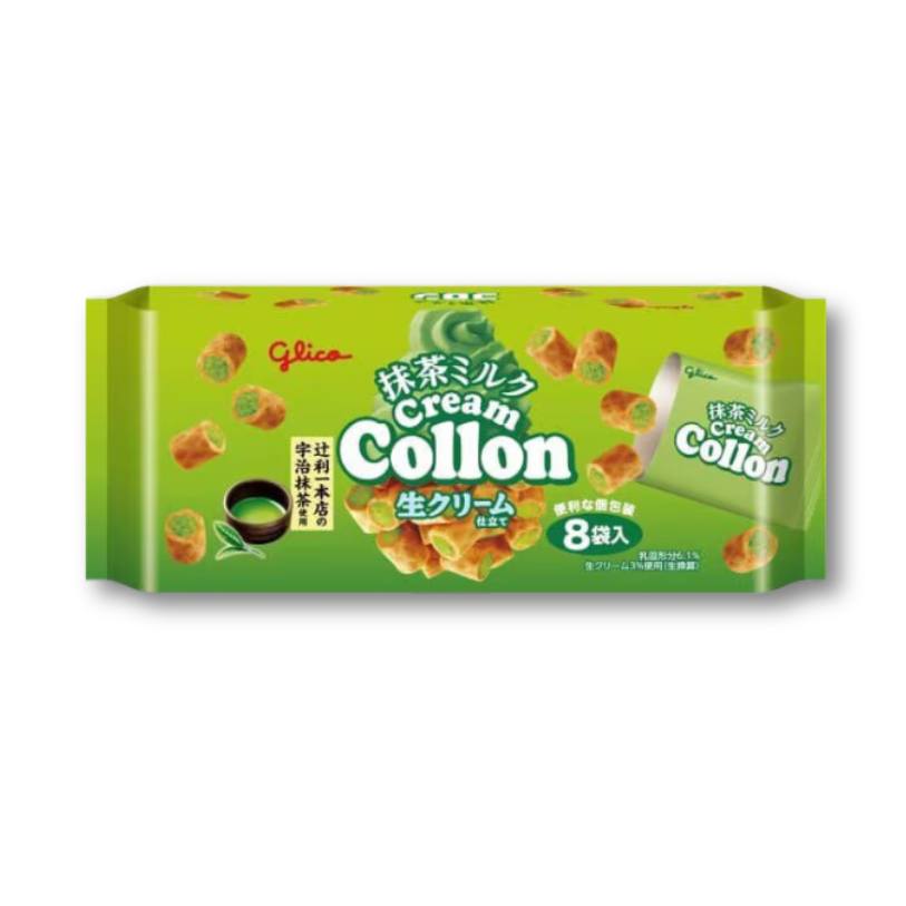 Glico Collon Biscuit Roll - Matcha Milk