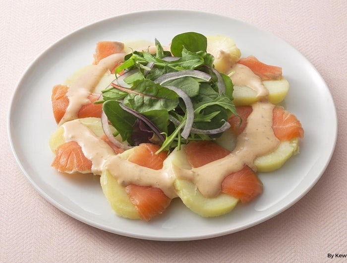 <h1>Smoked Salmon and Potato Salad with 1000 Island Dressing</h1>
