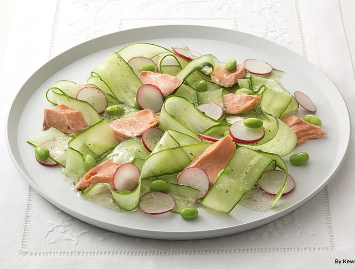 <h1>Cucumber and Salmon Salad with Kewpie Italian Dressing</h1>