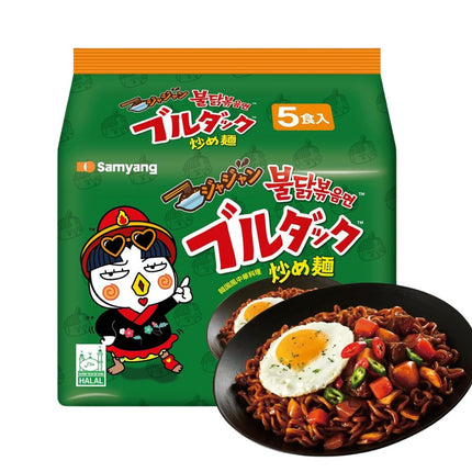 Samyang Buldak  Jjajang Super Spicy Stir-fried Noodles - 5 Pack
