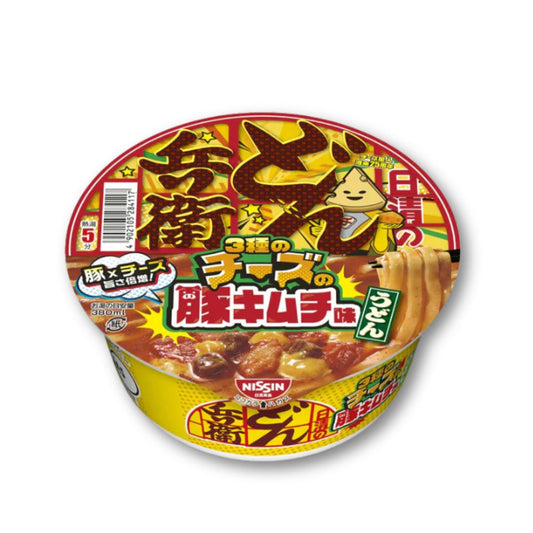 Nissin Donbei – 3 Sorten Käse, Schweinefleisch, Kimchi, Udon [Limited Edition]