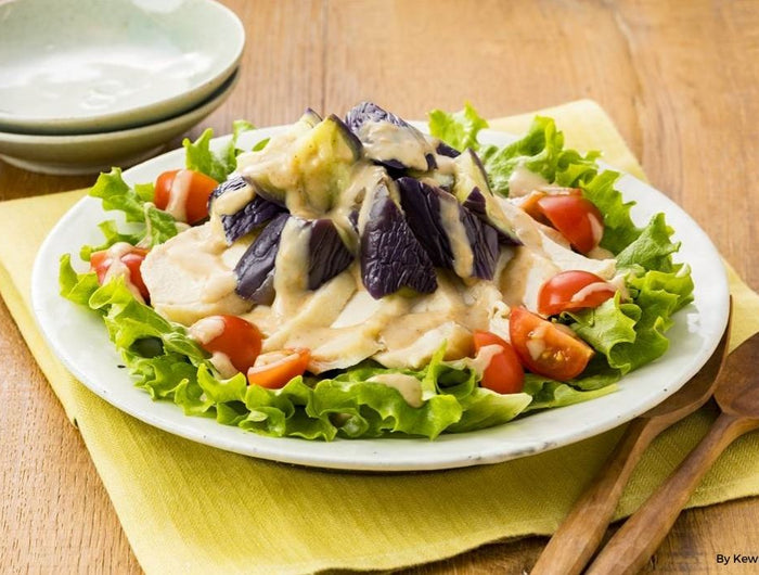 <h1>Microwaved Eggplant and Chicken Salad</h1>