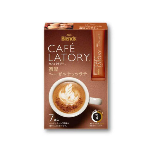 AGF Blendy Cafe Latory Stick Hazelnut Latte (Instant coffee) 7 Pieces - Konbini Stop