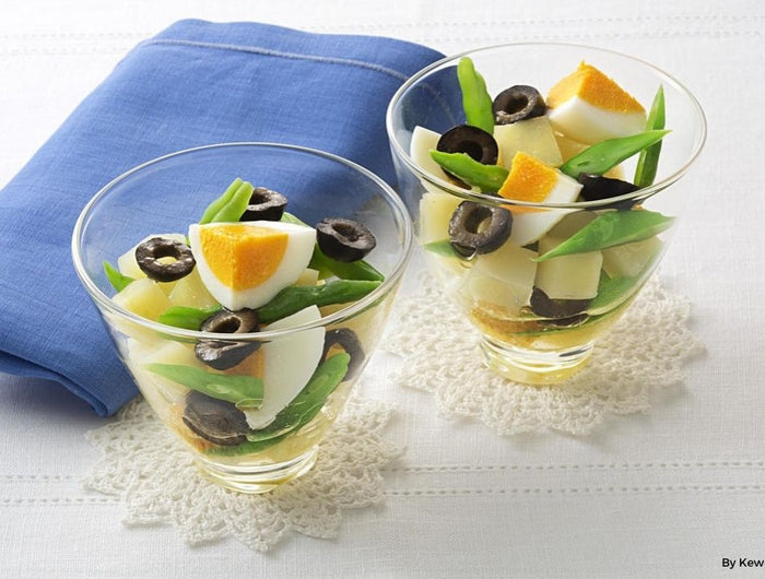 <h1>Nicoise-Style Cup Salad with Kewpie Separated French Dressing</h1>