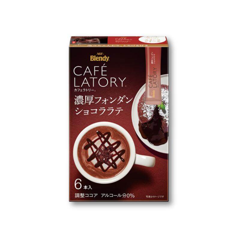 AGF Blendy Cafe Latory Stick Fondant Chocolate Latte - 6 Pieces - Konbini Stop