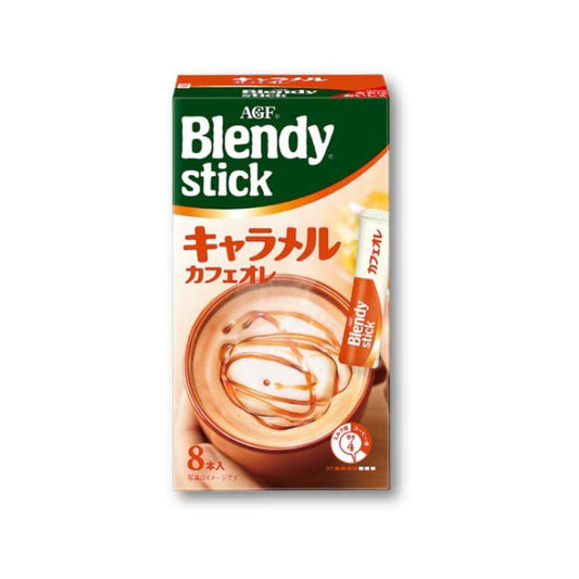 AGF Blendy Cafe Latory Stick Caramel Cafe Au Lait (Instant coffee) 8 Pieces - Konbini Stop