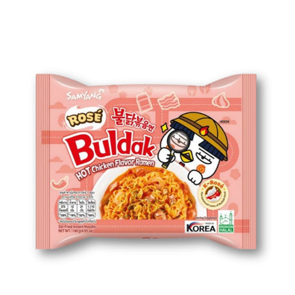 Samyang Buldak Rose Super Spicy gebratene Nudeln - 5er Pack