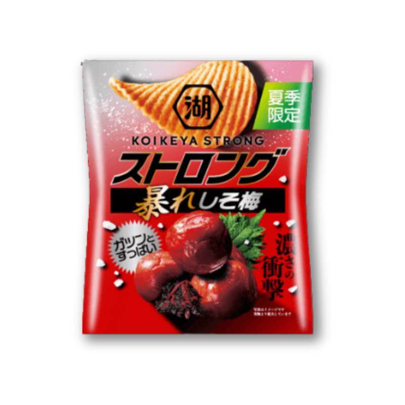 Koikeya STRONG Potato Chips - Plum & Japanese Mint - Konbini Stop