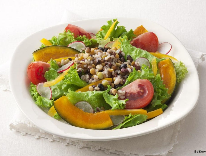 <h1>Mixed Bean & Grain Salad with Pumpkin and Kewpie Separated French Dressing</h1>