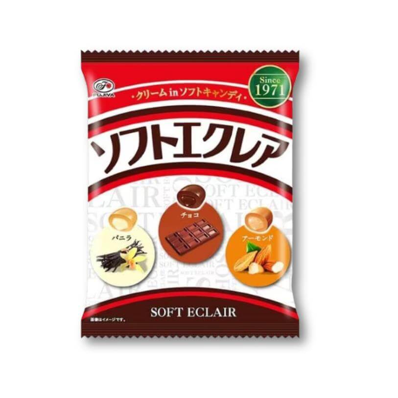 Fujiya Soft Eclair Candy - vanilla, chocolate, and almond - Konbini Stop