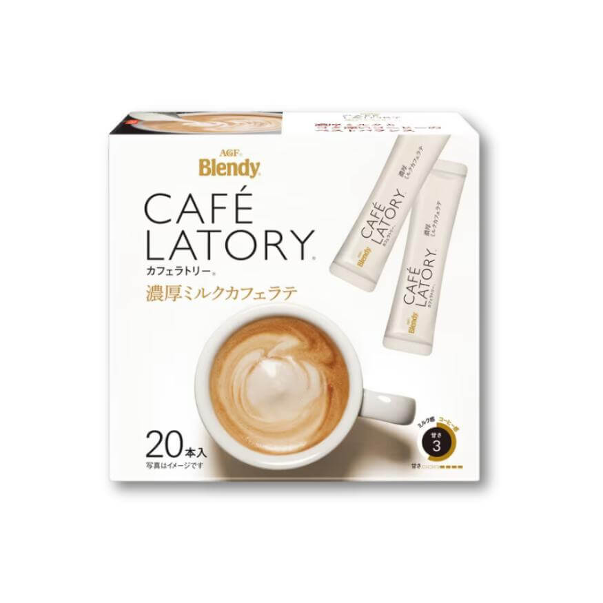 AGF Blendy Cafe Latory Stick Milk Cafe Latte (Instant coffee) 20 Pieces - Konbini Stop