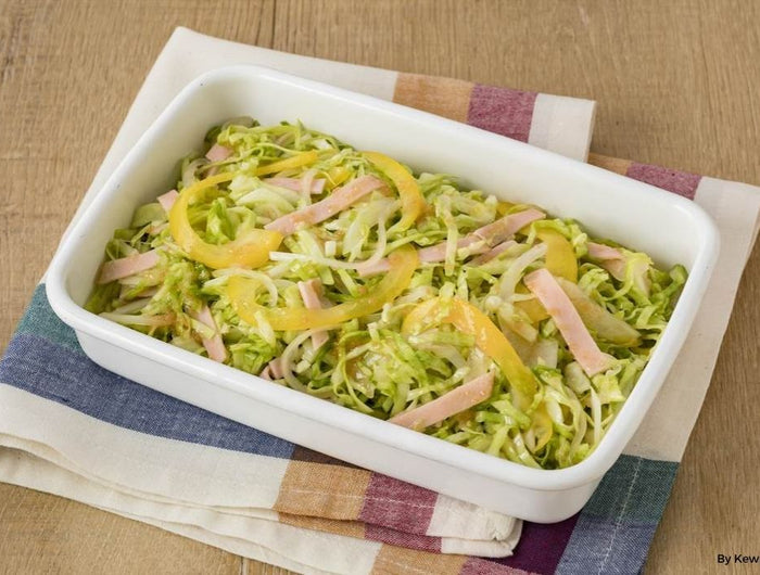 <h1>Cabbage Slaw with Yellow Bell Pepper and Ham</h1>