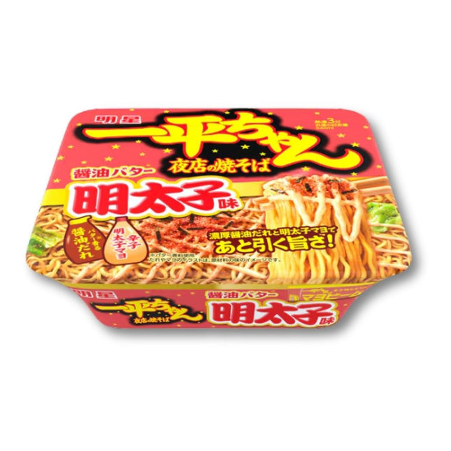 Myojo Ippei-chan Yakisoba-Nudeln – Sojasauce und Mentaiko