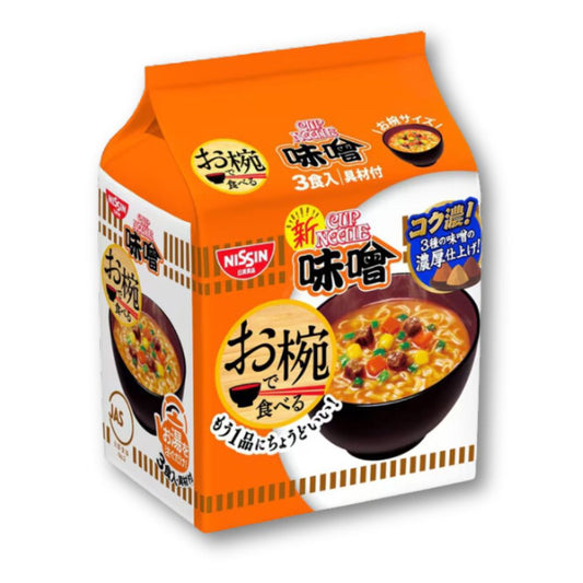 Nissin Donbei Miso in einer Schüssel - x 3er-Mahlzeitenpackung