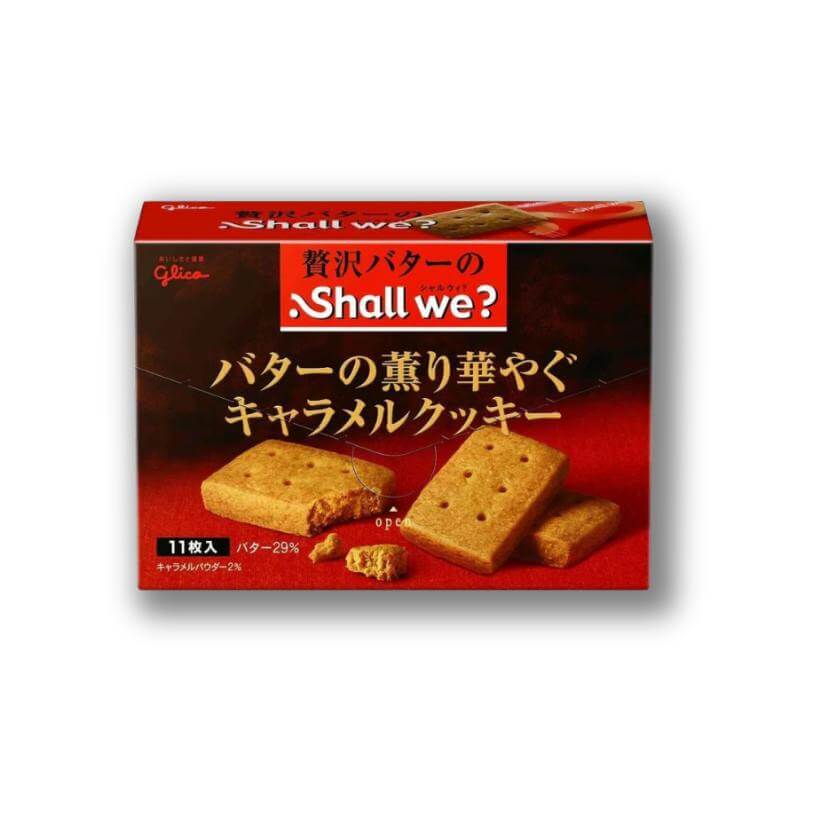 Glico Shall We? - Caramel Butter Cookies - Konbini Stop