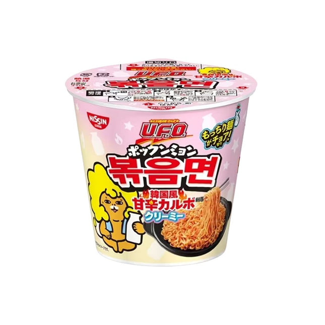 Nissin Yakisoba UFO - Carbonara cremosa, dulce y picante, estilo coreano