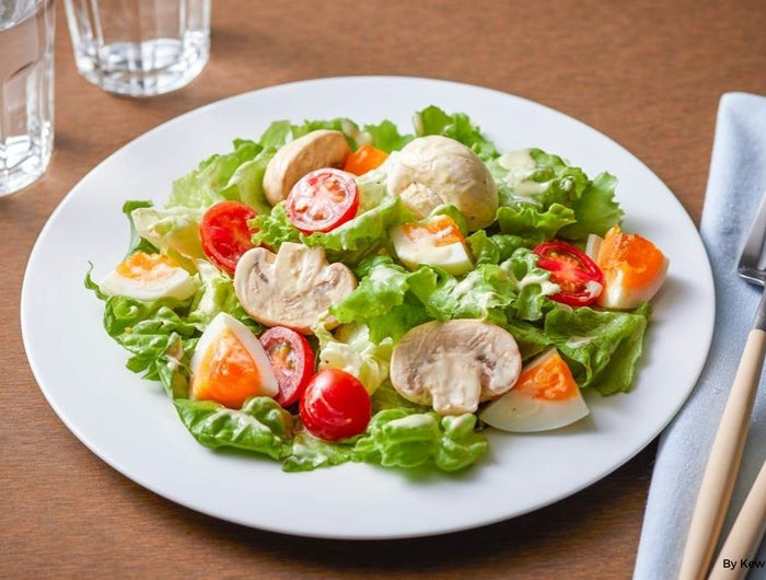 <h1>Mushroom and Boiled Egg Paysanne Salad</h1>
