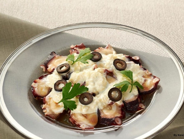 <h1>Akashi Octopus with Onion Mayo Sauce & Chinese Dressing</h1>
