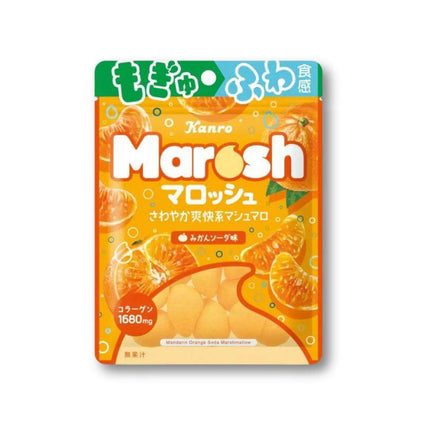 Kanro Marosh Marshmallow - Mandarin Soda - Konbini Stop