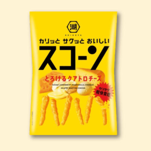 Koikeya Scone Corn Snacks - Melting Quattro Cheese