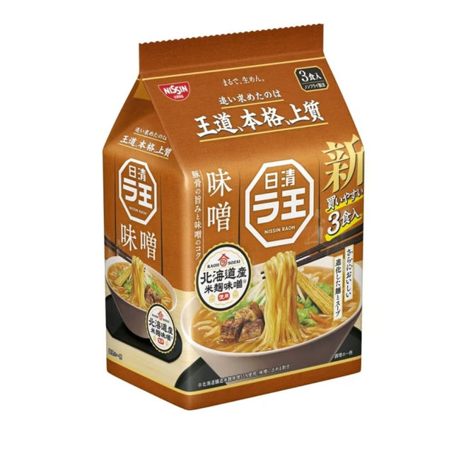 Nissin - Raoh Miso - Paquete de 3
