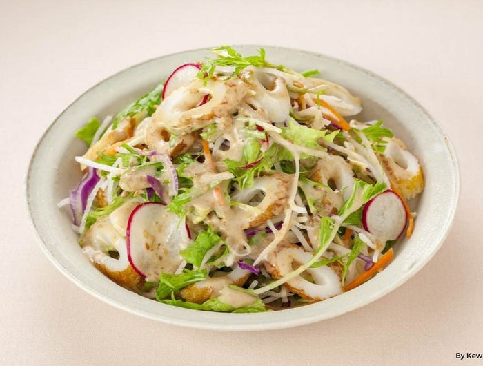 <h1>Mizuna, Daikon, and Chikuwa Salad</h1>