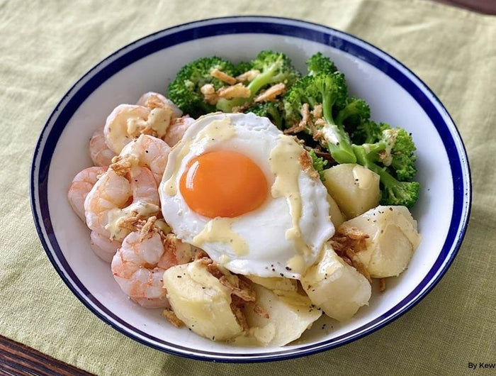 <h1>Potato, Broccoli, and Shrimp Paysanne Salad</h1>