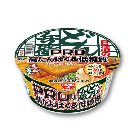 Nissin Donbei – PRO Kitsune Udon mit hohem Proteingehalt und niedrigem Kohlenhydratgehalt