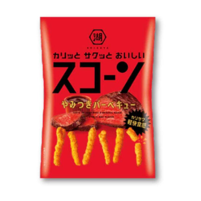 Koikeya Scone Corn Snacks - Yamitsuki BBQ - Konbini Stop