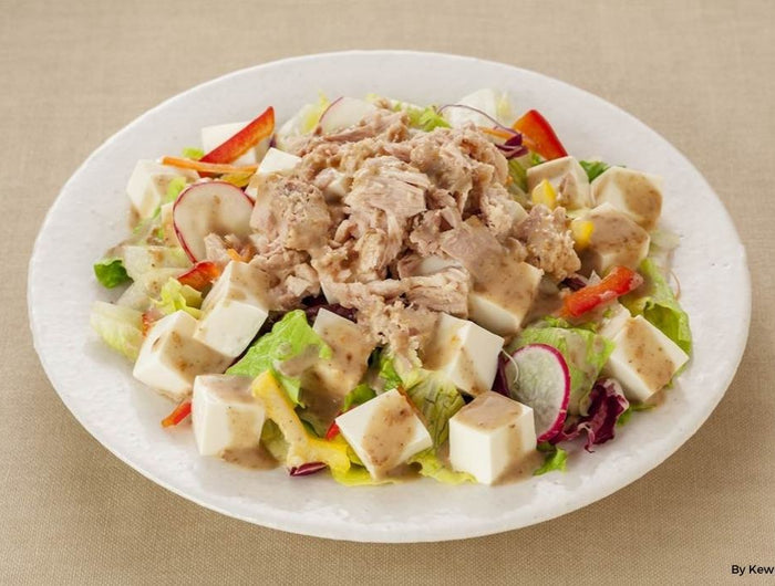 <h1>Tofu and Tuna Salad with Sesame Yuzu Dressing</h1>