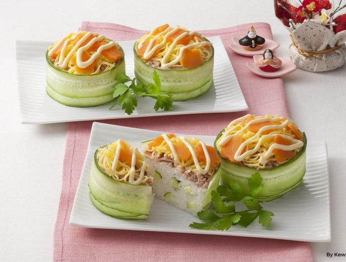 <h1>Tuna and Flower-Shaped Salad Rice with Kewpie Separated French Dressing</h1>