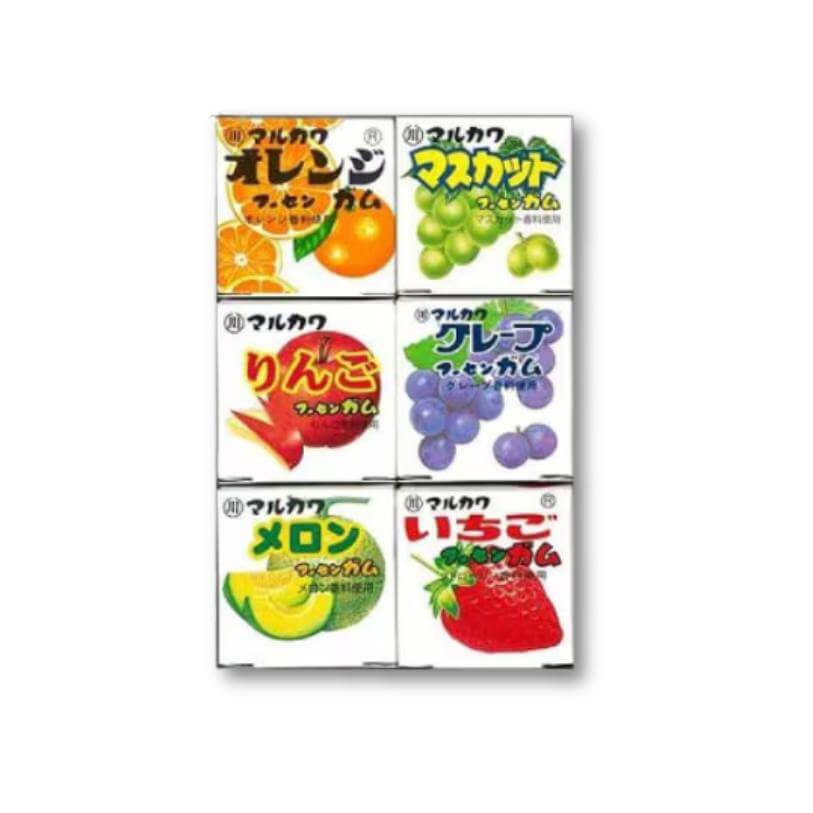 Marukawa Seika Fruit Chewing Gum - 6 Flavors Pack - Konbini Stop