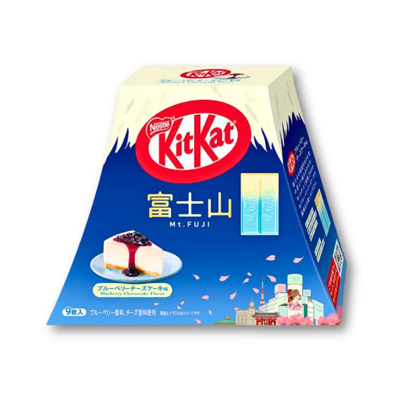  Japan KitKat Blueberry Cheesecake Flavor Mt. Fuji Pack, 9 Pieces