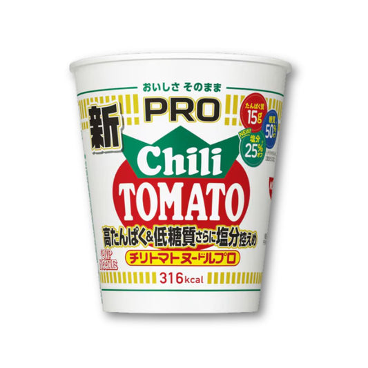 Nissin Cup Noodles PRO - Chili Tomato Los Salt, High Protein & Low Carbohydrate