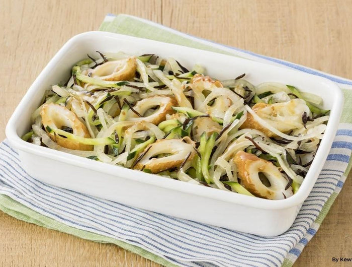 <h1>Onion and Chikuwa Salad with Sesame Garlic Dressing</h1>