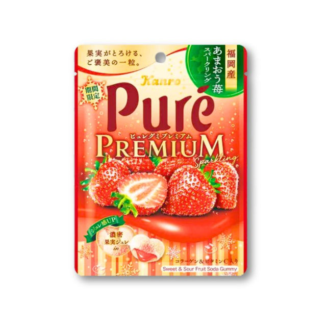 Gomitas Kanro Pure Premium de fresa Fukuoka [Edición limitada]
