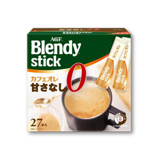 AGF Blendy Stick Cafe au Lait Unsweetened (Instant coffee) 27 Pieces - Konbini Stop