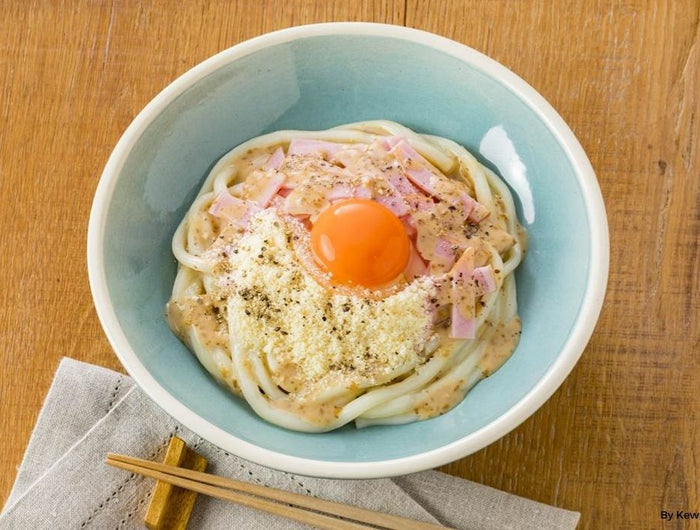 <h1>Carbonara-Style Udon with Deep-fried Sesame Dressing</h1>