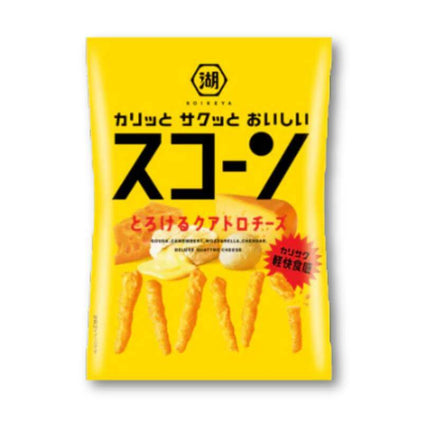 Koikeya Scone Corn Snacks - Melting Quattro Cheese - Konbini Stop