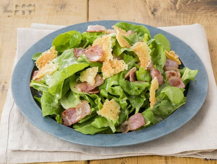 <h1>Arugula Salad with Bacon & Crispy Cheese</h1>