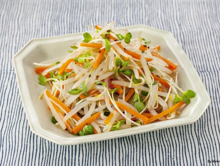 <h1>Bean Sprout and Carrot Salad with Sesame Soy Dressing</h1>