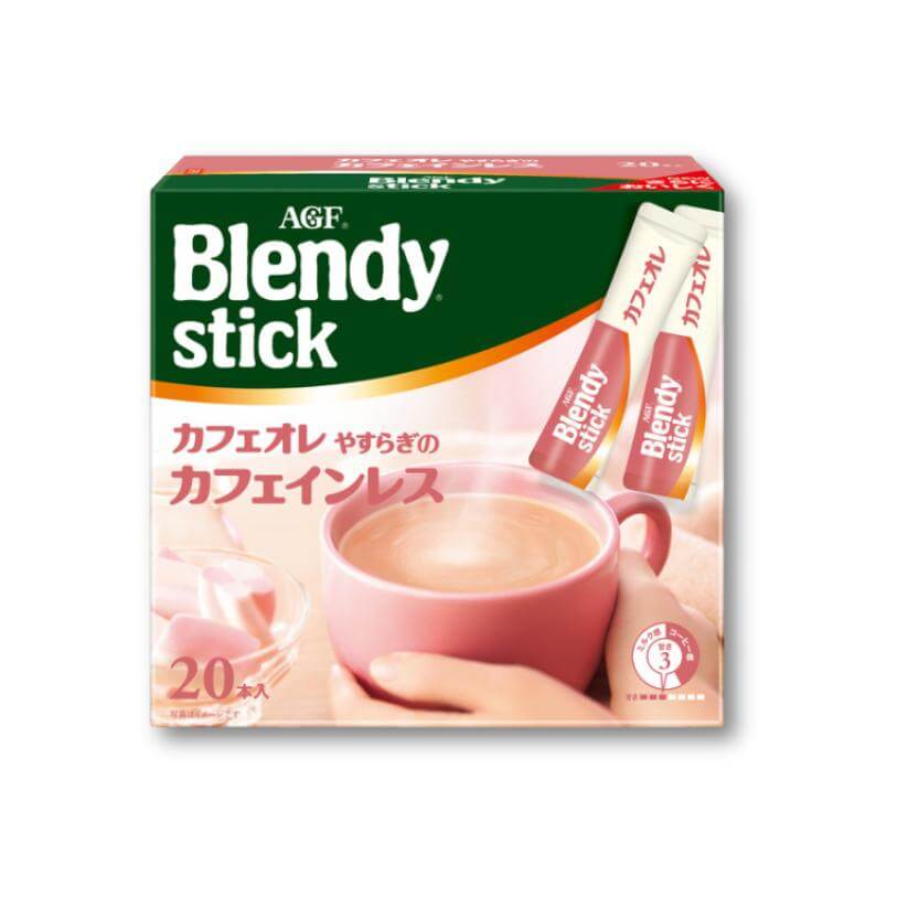 AGF Blendy Stick Cafe au Lait Relaxing Caffeinated (Instant coffee) 20 Pieces - Konbini Stop