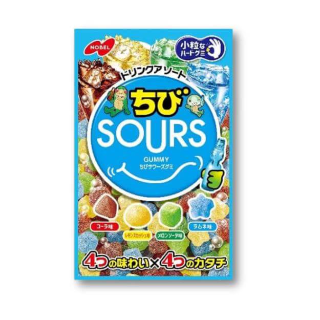 Nobel Chibi Sours Gummies - Assorted Drinks - Konbini Stop