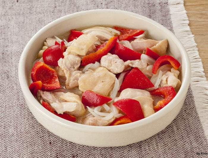 <h1>Steamed Chicken and Bell Pepper with Lemon Dressing</h1>